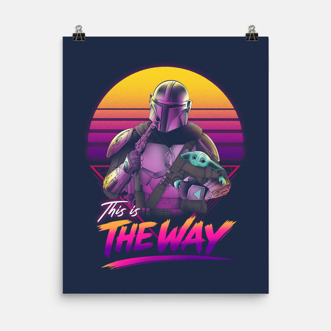 Bounty Hunter In Retro-None-Matte-Poster-ddjvigo