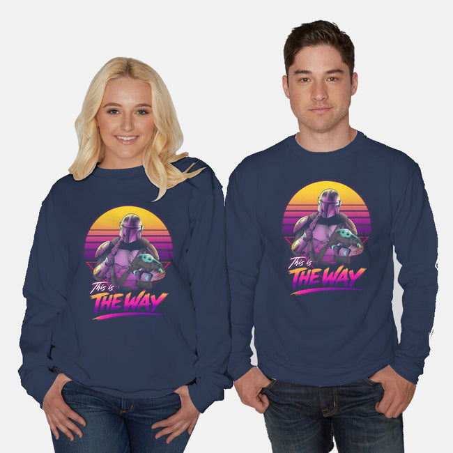 Bounty Hunter In Retro-Unisex-Crew Neck-Sweatshirt-ddjvigo