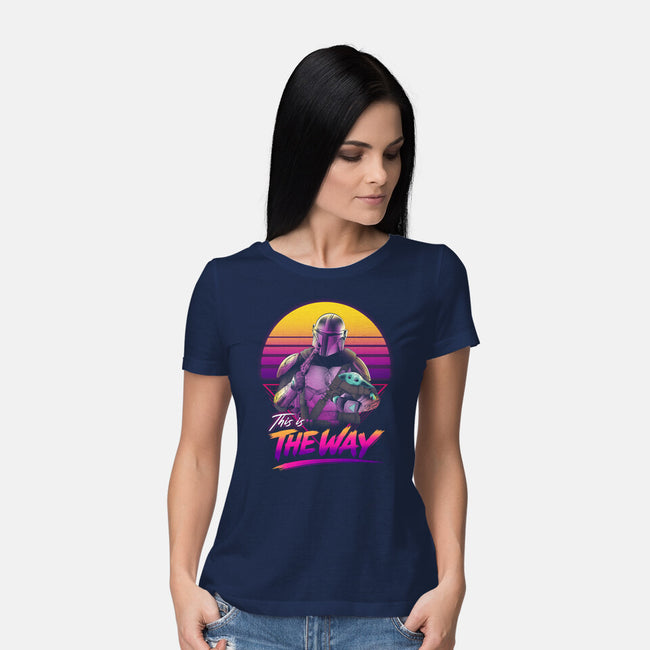 Bounty Hunter In Retro-Womens-Basic-Tee-ddjvigo