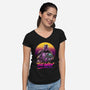 Bounty Hunter In Retro-Womens-V-Neck-Tee-ddjvigo