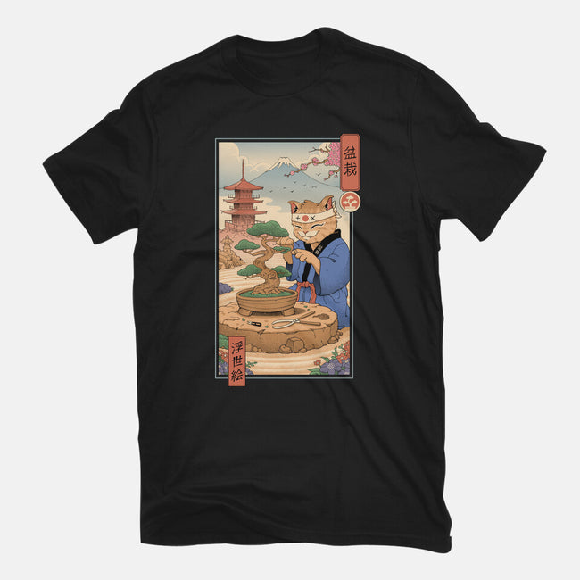 Bonsai Cat Meowster-Mens-Basic-Tee-vp021