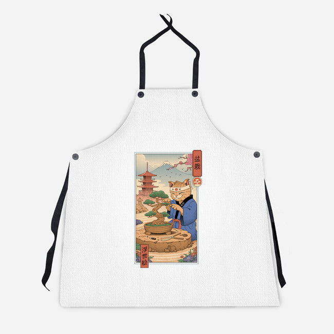 Bonsai Cat Meowster-Unisex-Kitchen-Apron-vp021