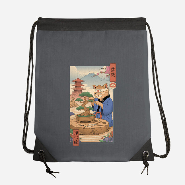 Bonsai Cat Meowster-None-Drawstring-Bag-vp021