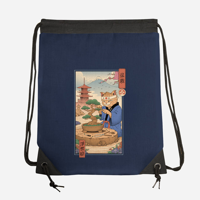 Bonsai Cat Meowster-None-Drawstring-Bag-vp021