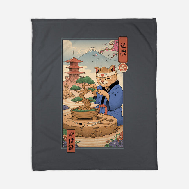 Bonsai Cat Meowster-None-Fleece-Blanket-vp021