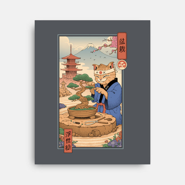 Bonsai Cat Meowster-None-Stretched-Canvas-vp021