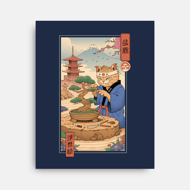 Bonsai Cat Meowster-None-Stretched-Canvas-vp021