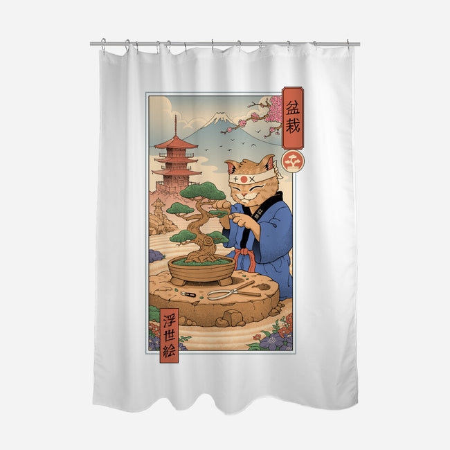 Bonsai Cat Meowster-None-Polyester-Shower Curtain-vp021