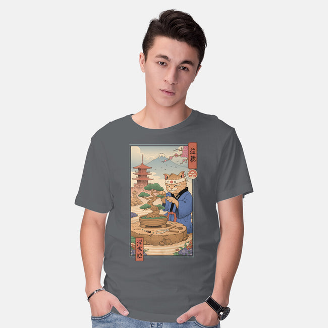 Bonsai Cat Meowster-Mens-Basic-Tee-vp021