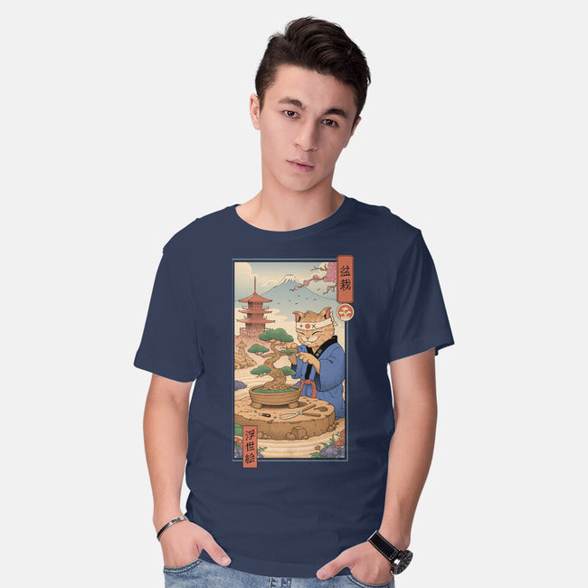 Bonsai Cat Meowster-Mens-Basic-Tee-vp021