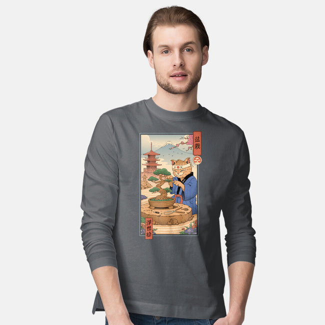Bonsai Cat Meowster-Mens-Long Sleeved-Tee-vp021