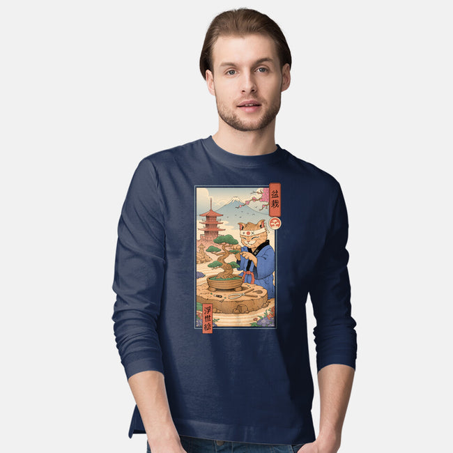 Bonsai Cat Meowster-Mens-Long Sleeved-Tee-vp021