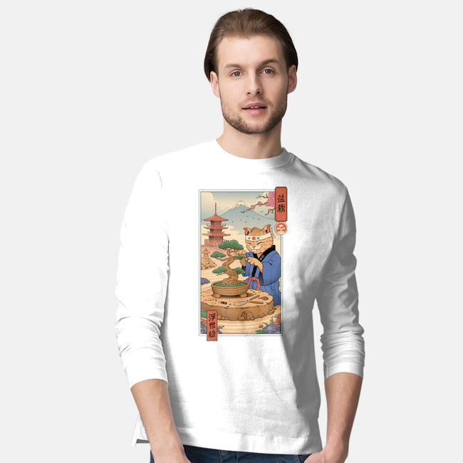 Bonsai Cat Meowster-Mens-Long Sleeved-Tee-vp021