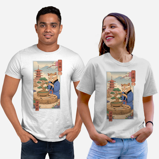 Bonsai Cat Meowster-Unisex-Basic-Tee-vp021