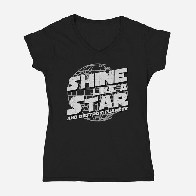 Not A Star-Womens-V-Neck-Tee-rmatix