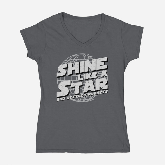 Not A Star-Womens-V-Neck-Tee-rmatix