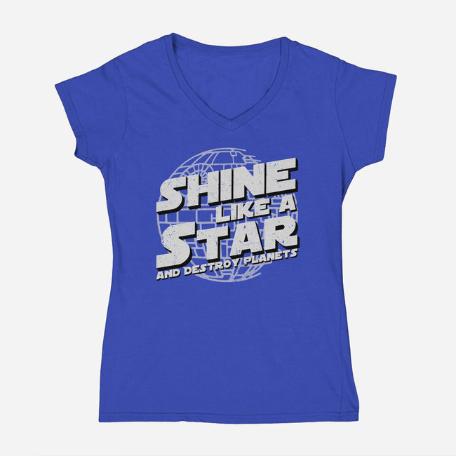 Not A Star-Womens-V-Neck-Tee-rmatix