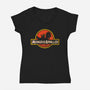 Jurassic Crawl-Womens-V-Neck-Tee-kg07