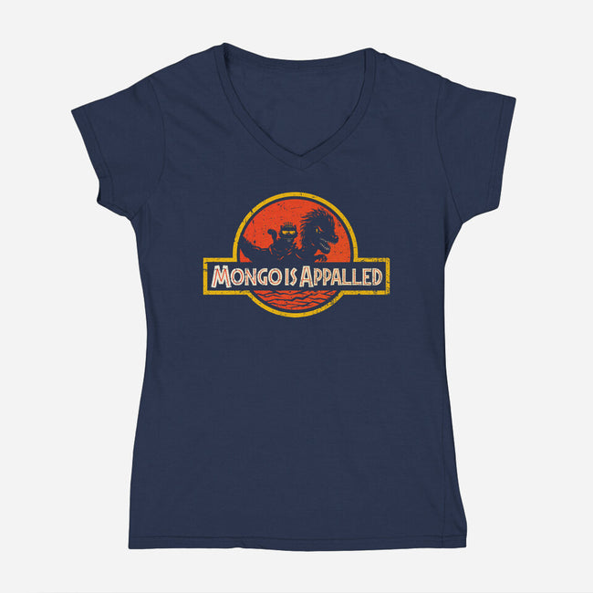 Jurassic Crawl-Womens-V-Neck-Tee-kg07