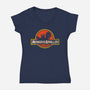 Jurassic Crawl-Womens-V-Neck-Tee-kg07