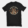 I Run On Coffee Chaos And Sarcasm-Unisex-Basic-Tee-worlddominationforcats