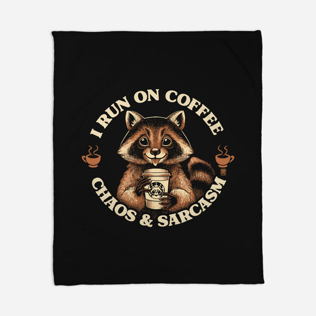 I Run On Coffee Chaos And Sarcasm-None-Fleece-Blanket-worlddominationforcats
