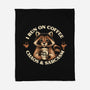 I Run On Coffee Chaos And Sarcasm-None-Fleece-Blanket-worlddominationforcats