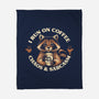 I Run On Coffee Chaos And Sarcasm-None-Fleece-Blanket-worlddominationforcats