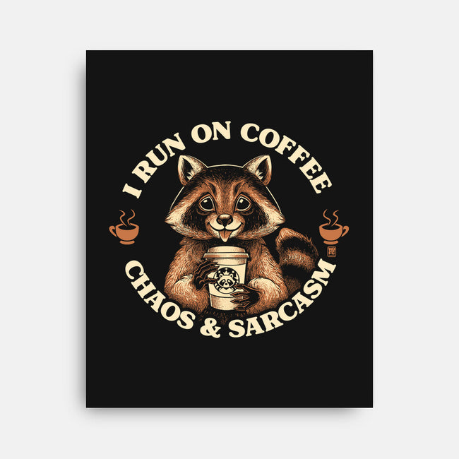 I Run On Coffee Chaos And Sarcasm-None-Stretched-Canvas-worlddominationforcats