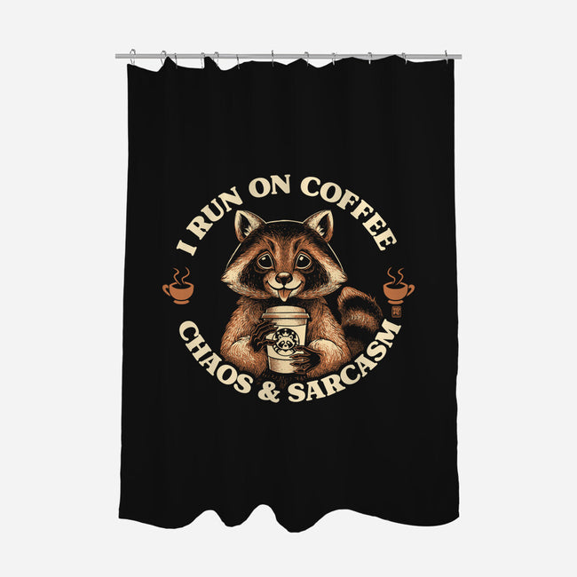 I Run On Coffee Chaos And Sarcasm-None-Polyester-Shower Curtain-worlddominationforcats