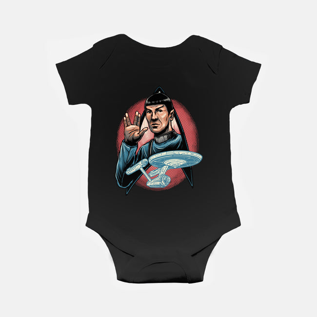 Journey To The Unknown-Baby-Basic-Onesie-glitchygorilla
