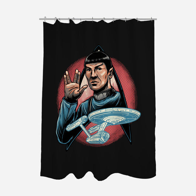 Journey To The Unknown-None-Polyester-Shower Curtain-glitchygorilla
