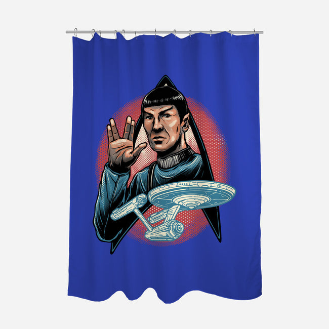 Journey To The Unknown-None-Polyester-Shower Curtain-glitchygorilla