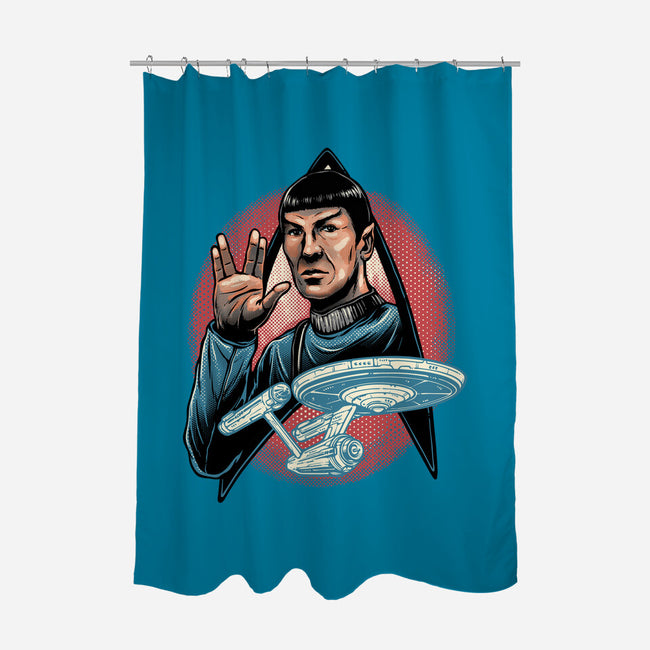 Journey To The Unknown-None-Polyester-Shower Curtain-glitchygorilla