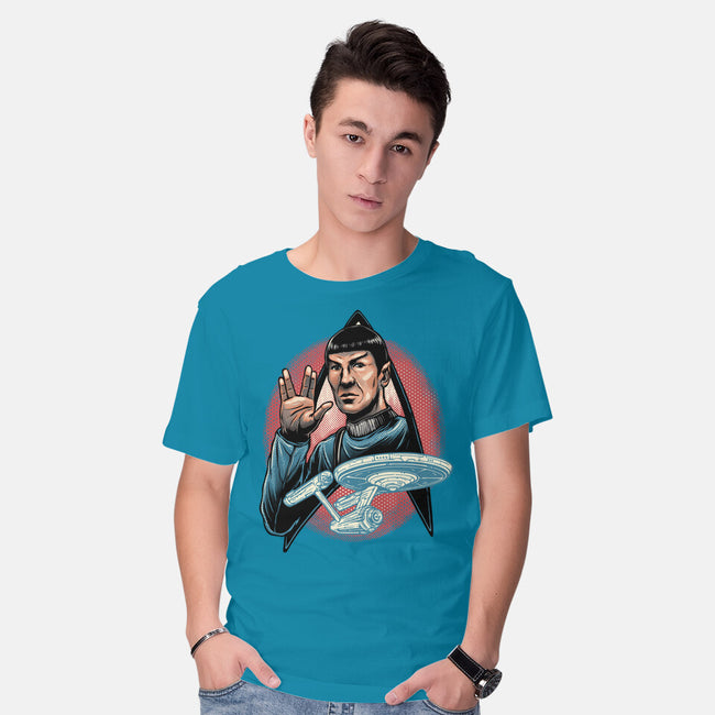 Journey To The Unknown-Mens-Basic-Tee-glitchygorilla
