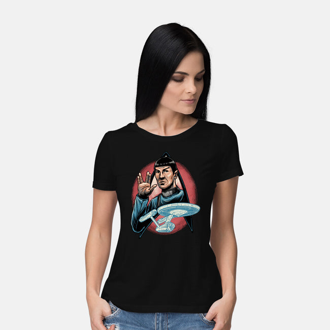 Journey To The Unknown-Womens-Basic-Tee-glitchygorilla