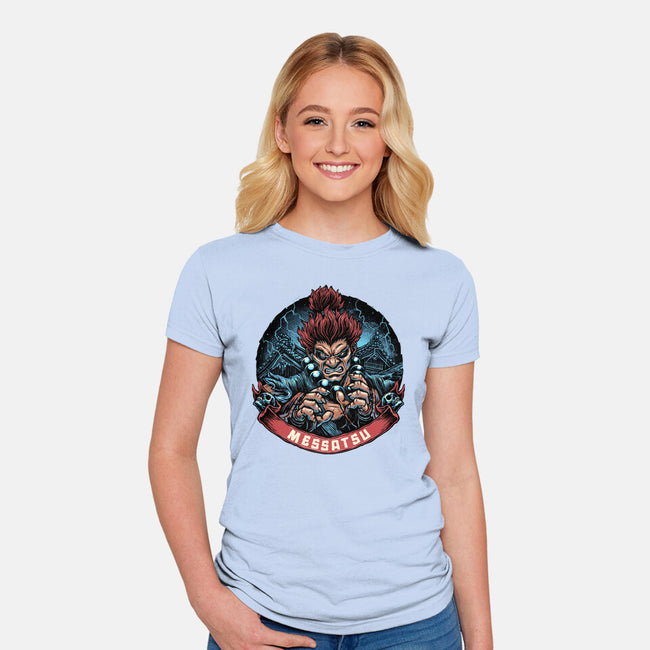 Seek Annihilation-Womens-Fitted-Tee-glitchygorilla