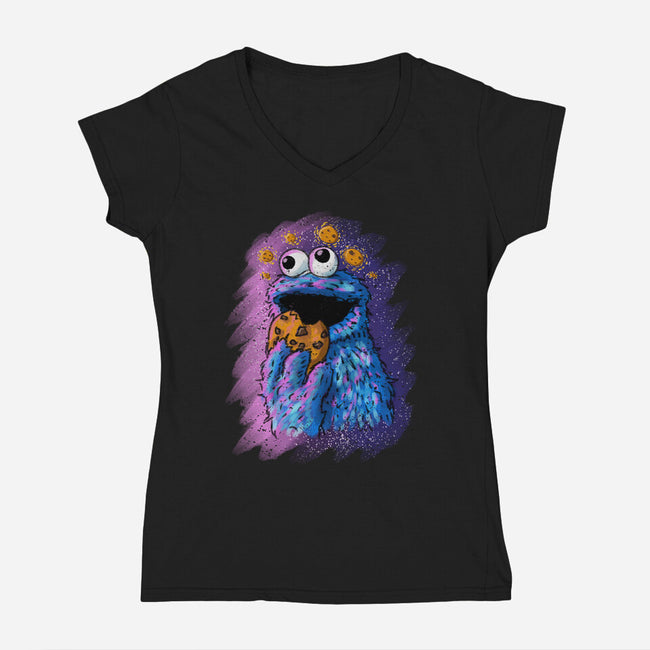 Cookie Fantasy-Womens-V-Neck-Tee-nickzzarto