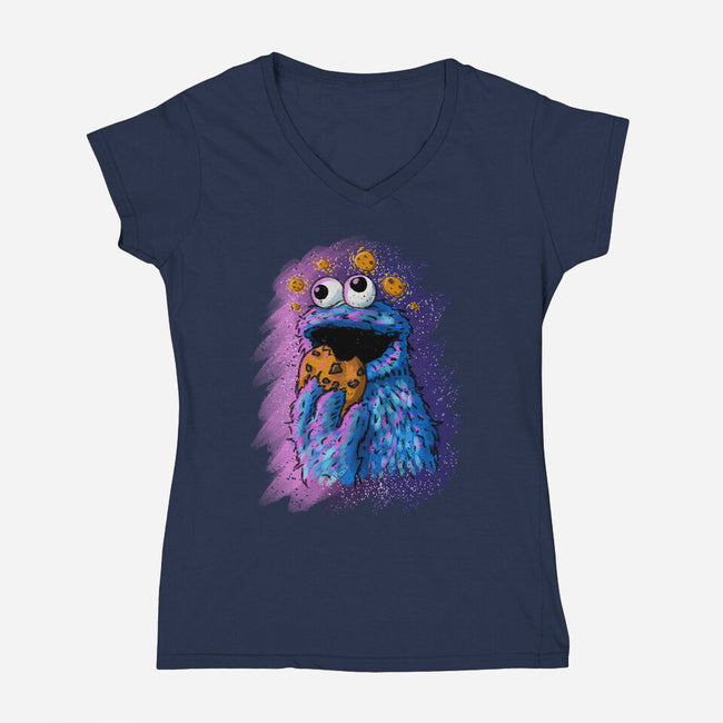 Cookie Fantasy-Womens-V-Neck-Tee-nickzzarto