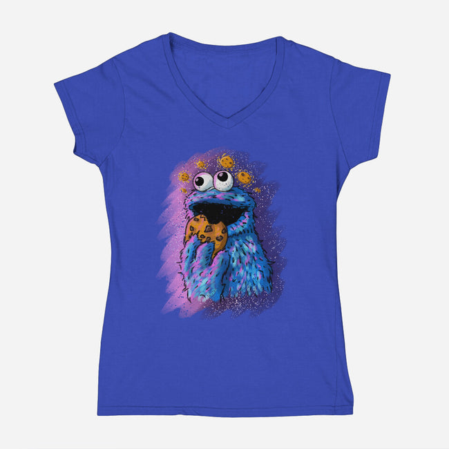 Cookie Fantasy-Womens-V-Neck-Tee-nickzzarto