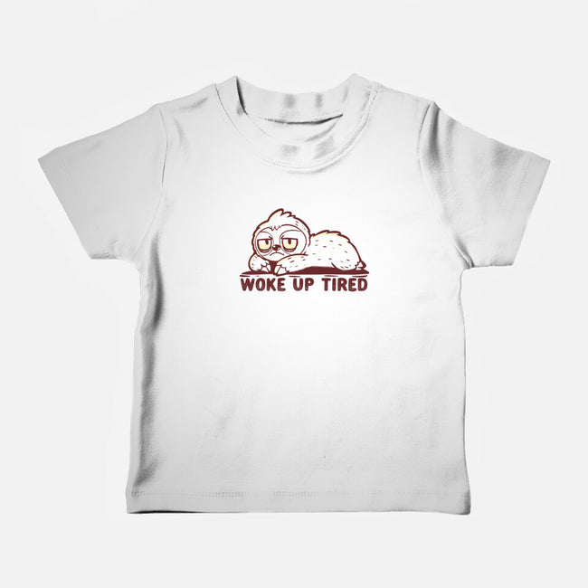 Woke Up Tired Sloth-Baby-Basic-Tee-TechraNova