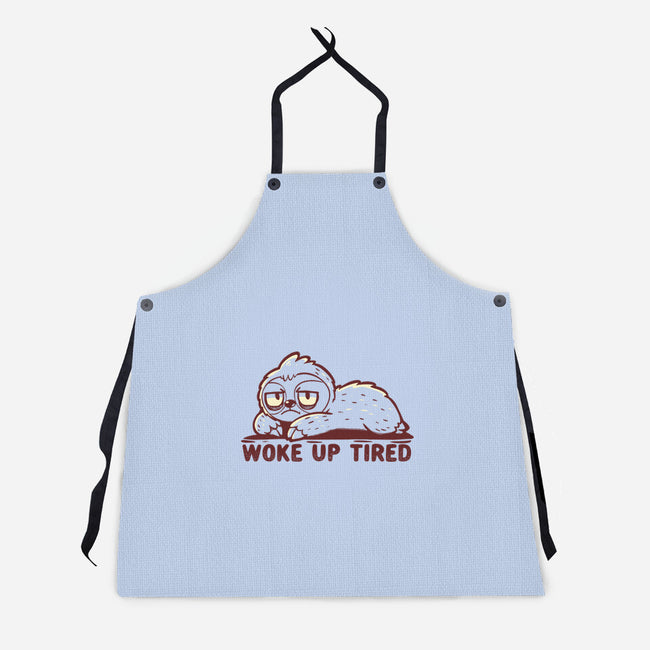 Woke Up Tired Sloth-Unisex-Kitchen-Apron-TechraNova