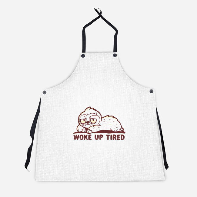 Woke Up Tired Sloth-Unisex-Kitchen-Apron-TechraNova
