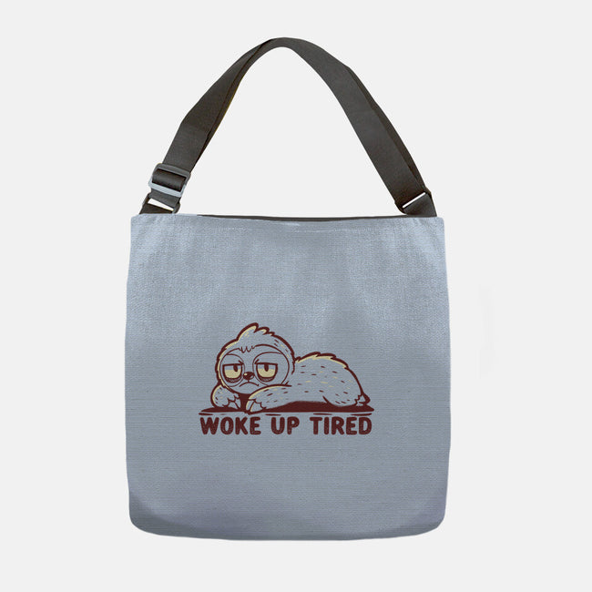 Woke Up Tired Sloth-None-Adjustable Tote-Bag-TechraNova