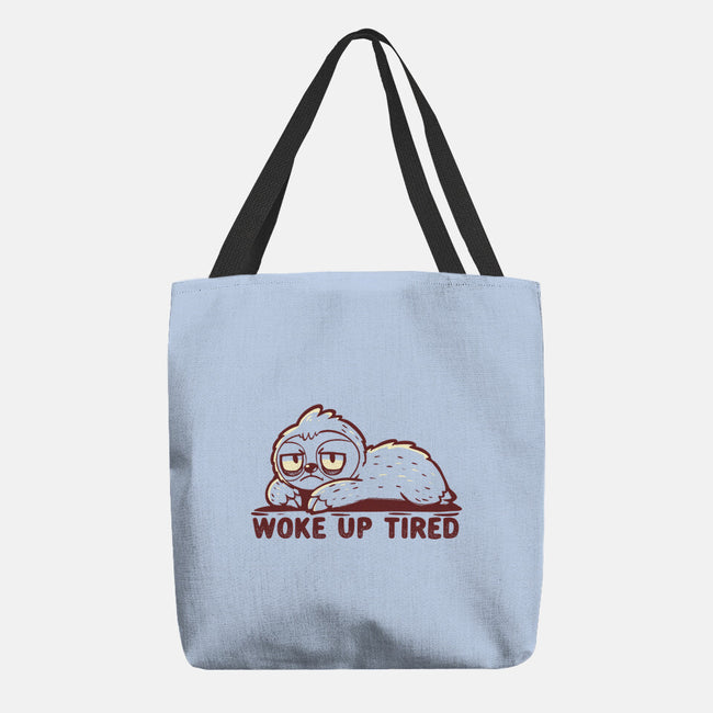 Woke Up Tired Sloth-None-Basic Tote-Bag-TechraNova