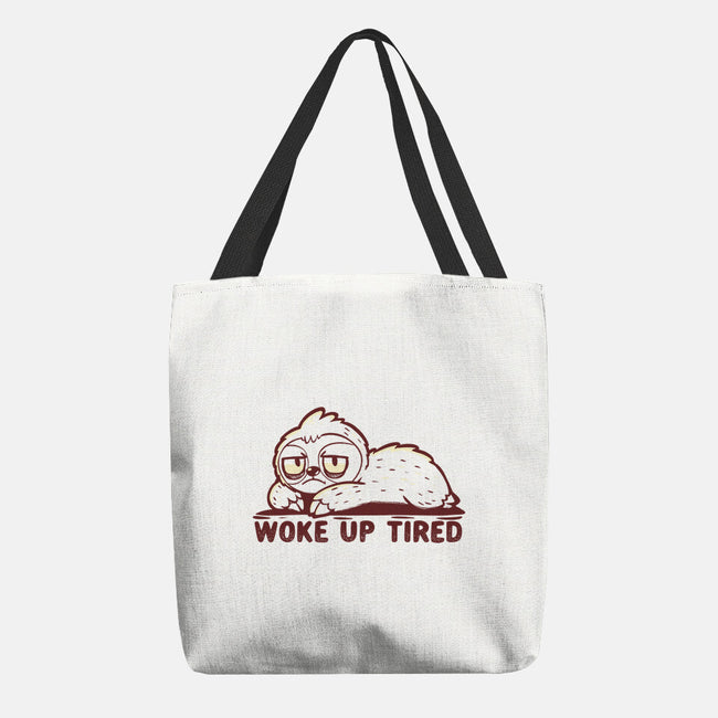 Woke Up Tired Sloth-None-Basic Tote-Bag-TechraNova
