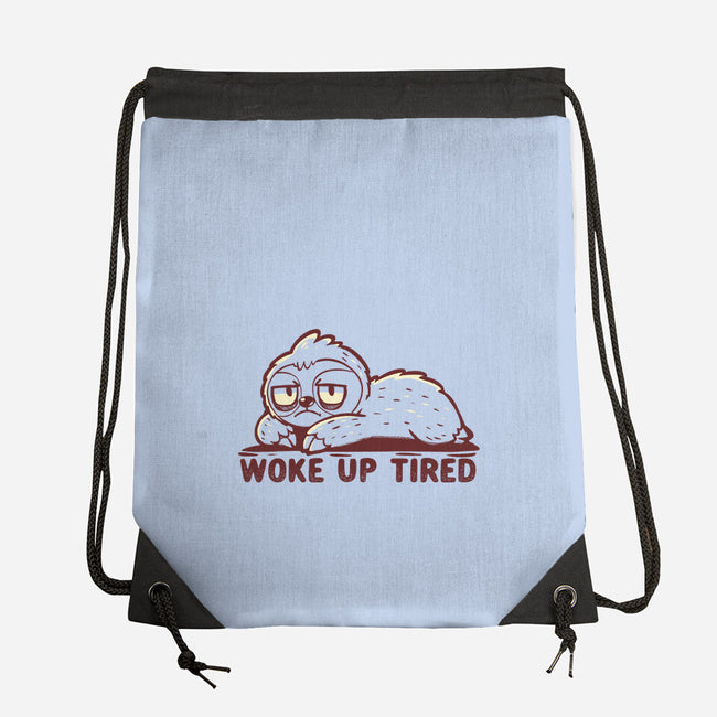 Woke Up Tired Sloth-None-Drawstring-Bag-TechraNova