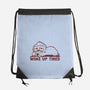 Woke Up Tired Sloth-None-Drawstring-Bag-TechraNova
