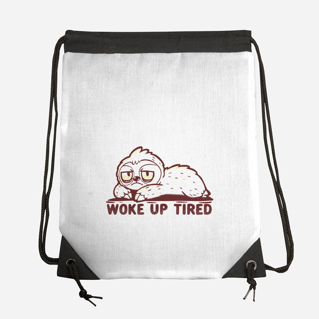 Woke Up Tired Sloth-None-Drawstring-Bag-TechraNova