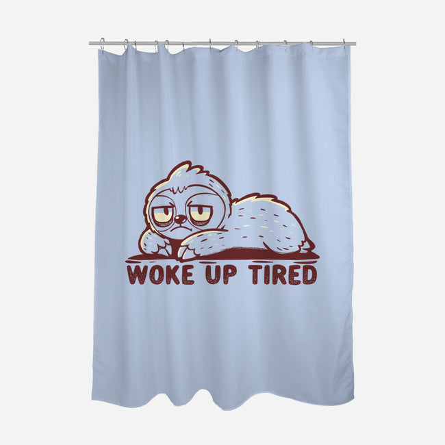 Woke Up Tired Sloth-None-Polyester-Shower Curtain-TechraNova